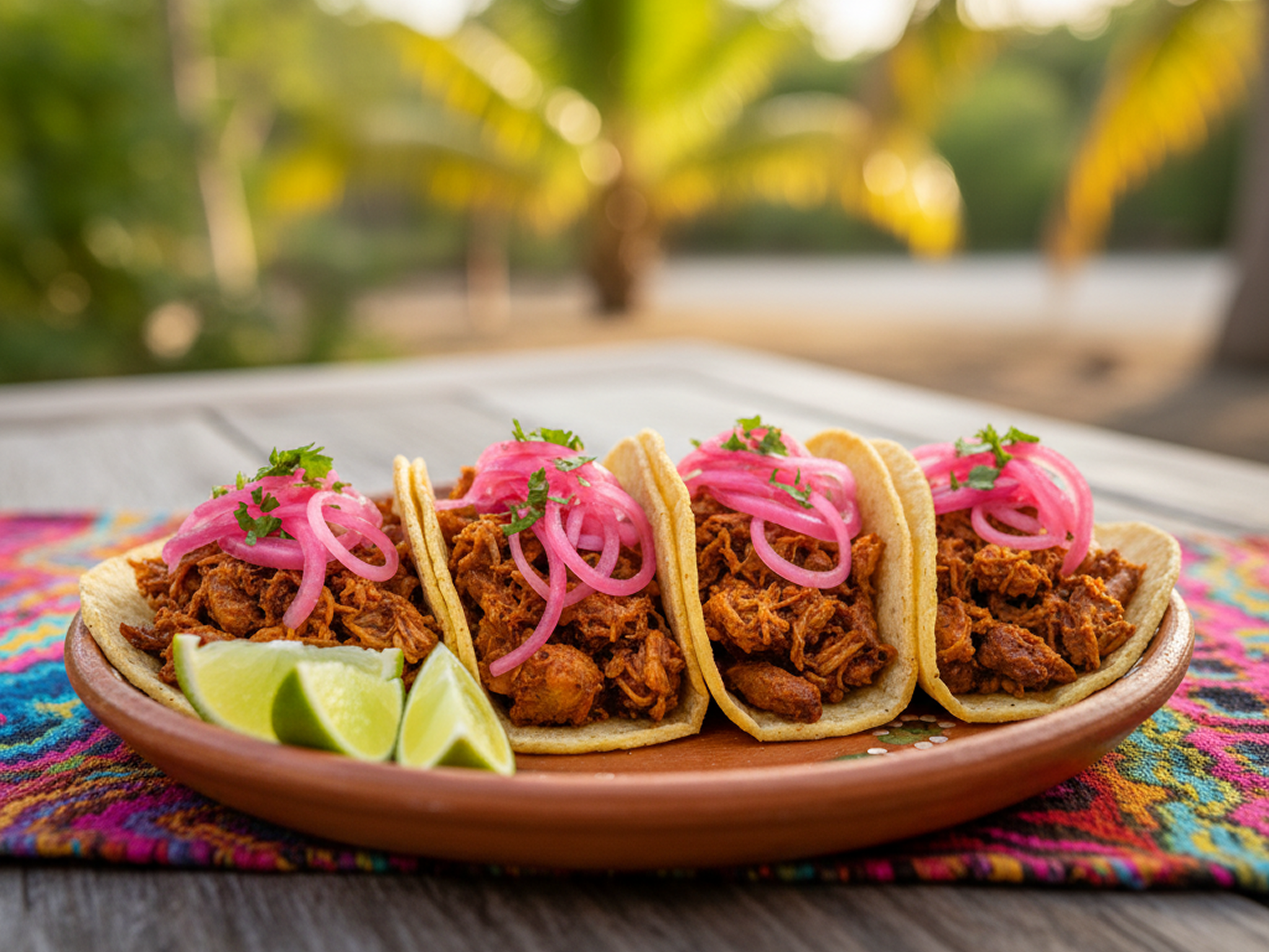 Cochinita pibil being prepared with banana leaves.
