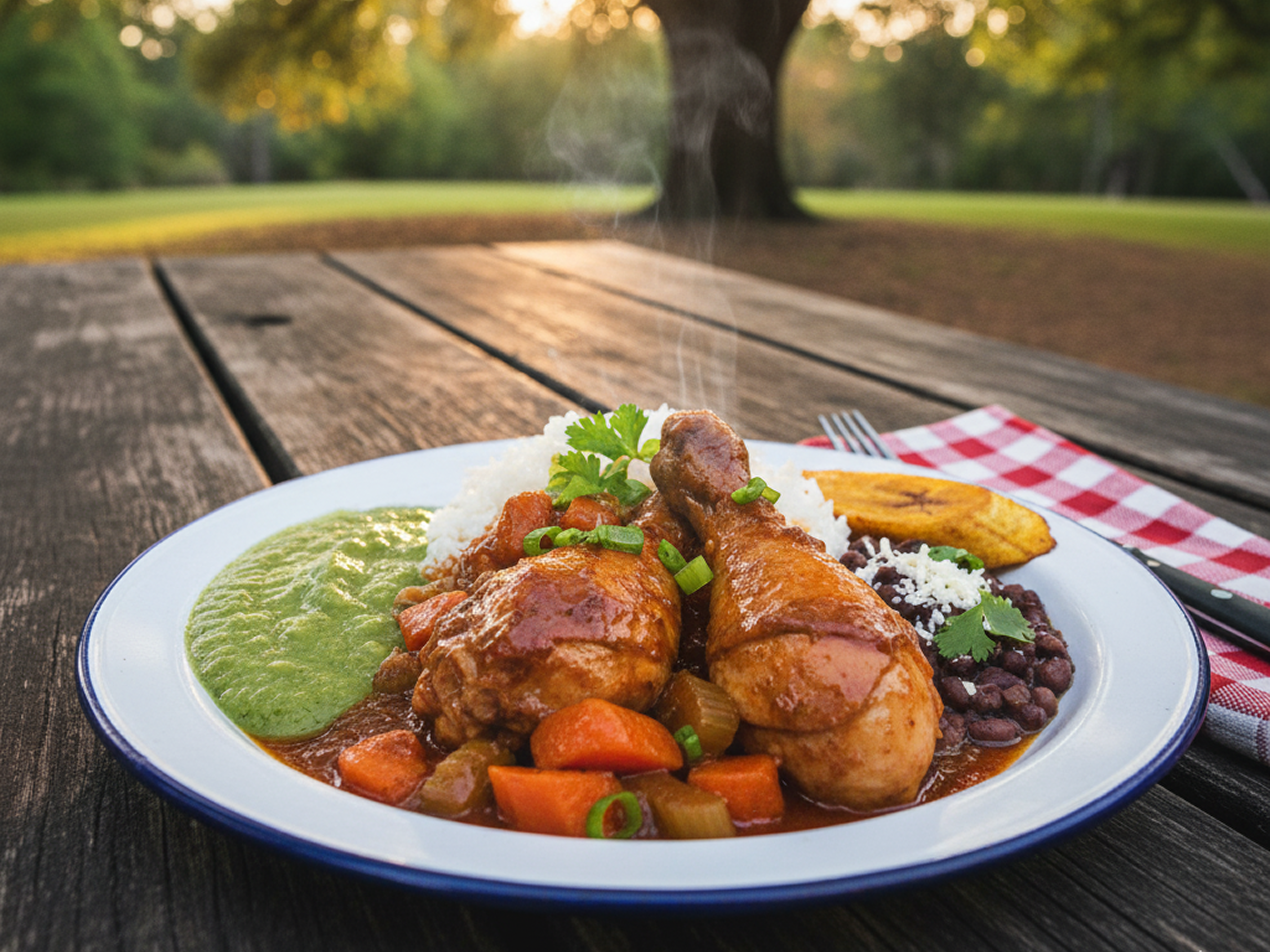 Stew chicken being cooked in a pot.